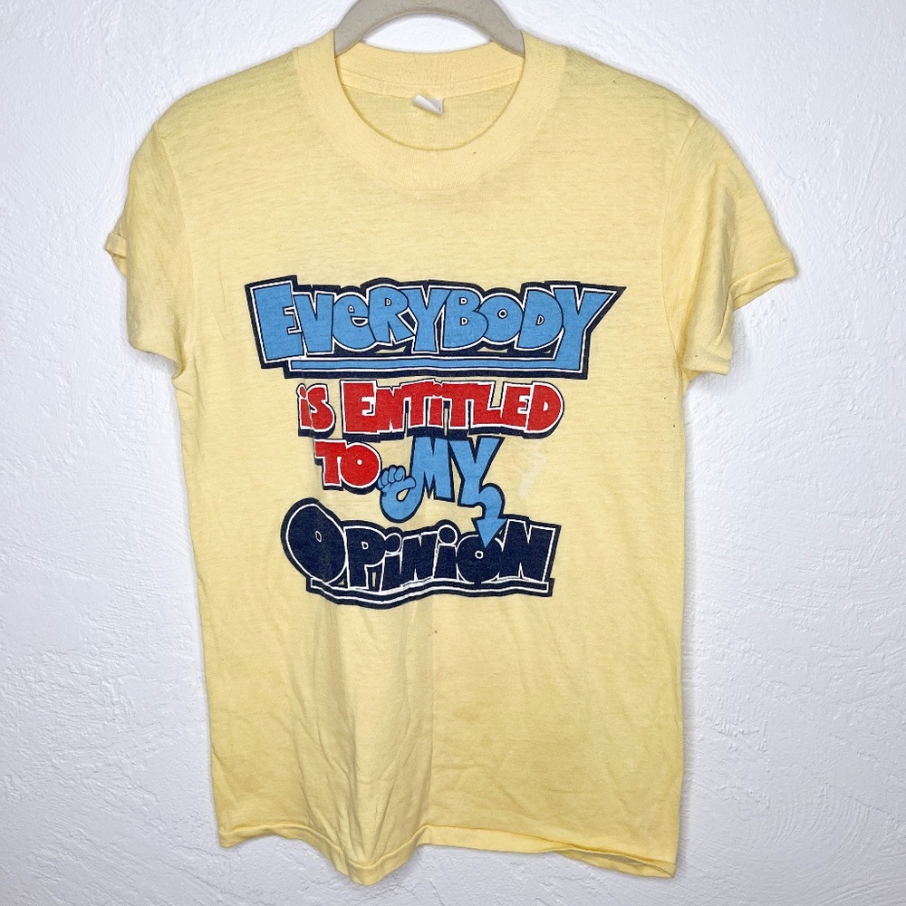Vintage Everybody is Entitled to My Opinion Tee Shirt Single Stitch - Picture 3 of 12
